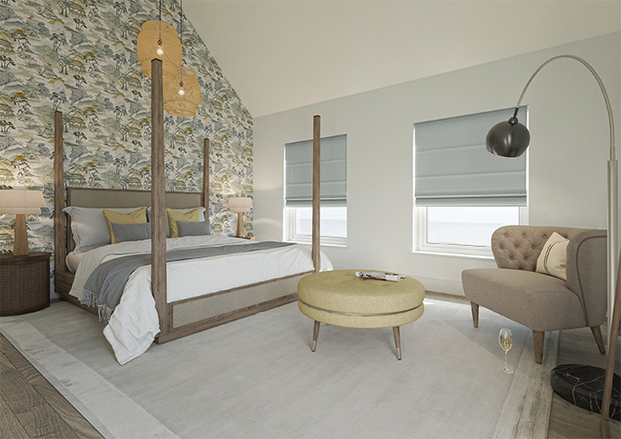 Esme, Formal Grey - Motorised Roman Blind - Image 6